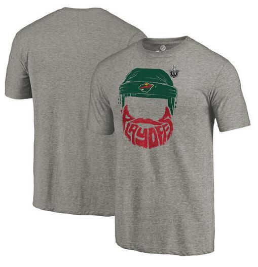 Wild 2017 Stanley Cup Playoffs Gray Men's Short Sleeve T-Shirt