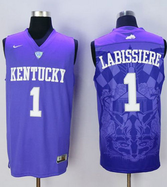 Wildcats #1 Skal Labissiere Blue Basketball Stitched NCAA Jersey
