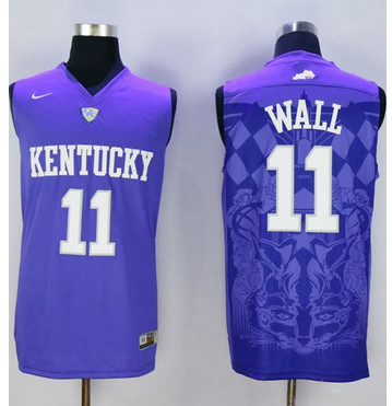 Wildcats #11 John Wall Blue Basketball Stitched NCAA Jersey