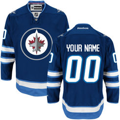 Winnipeg Jets Reebok NHL Custom Premier Home Jersey - Navy Blue