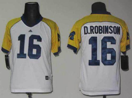 Wolverines #16 Denard Robinson White Stitched Youth NCAA Jersey Wolverines #16 Denard Robinson White Stitched Youth NCAA Jersey