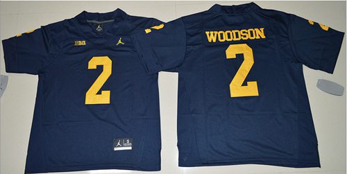 Wolverines #2 Charles Woodson Navy Blue Jordan Brand Stitched NCAA Jersey Wolverines #2 Charles Woodson Navy Blue Jordan Brand Stitched NCAA Jersey