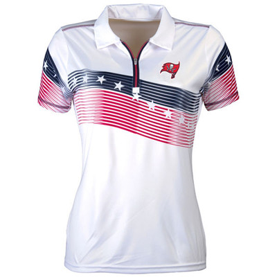 Women's Antigua Tampa Bay Buccaneers White Patriot Polo