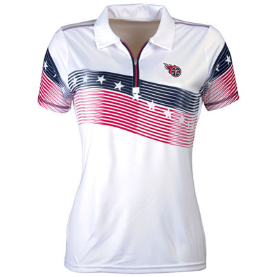 Women's Antigua Tennessee Titans White Patriot Polo