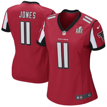 Women's Atlanta Falcons Julio Jones Nike Red Super Bowl LI Bound Game Jersey