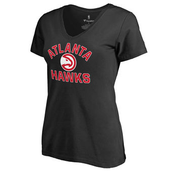 Women's Atlanta Hawks Black Overtime Slim Fit T-Shirt