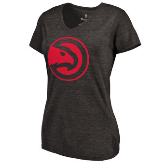 Women's Atlanta Hawks Black Taylor Tri-Blend T-Shirt