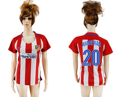 Women's Atletico Madrid #20 Juanfran Home Soccer Club Jersey