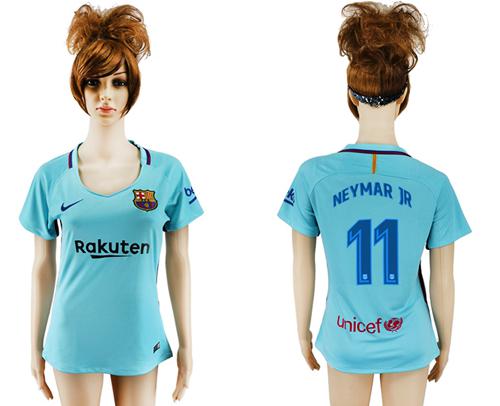 Women's Barcelona #11 Neymar Jr Away Soccer Club Jersey Women's Barcelona #11 Neymar Jr Away Soccer Club Jersey