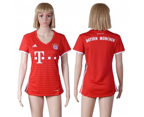 Women's Bayern Munchen Blank Home Soccer Club Jersey