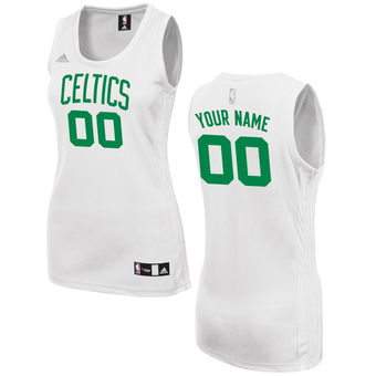 Women's Boston Celtics adidas White Custom Fashion Jersey Women's Boston Celtics adidas White Custom Fashion Jersey