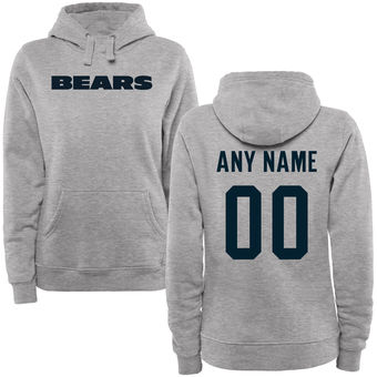 Women's Chicago Bears Steel Custom Name & Number Wordmark Pullover Hoodie Women's Chicago Bears Steel Custom Name & Number Wordmark Pullover Hoodie