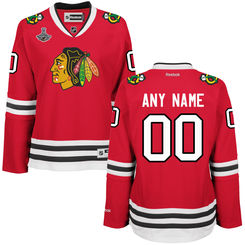 Women's Chicago Blackhawks Reebok Red 2015 Stanley Cup Champions Premier Custom Jersey