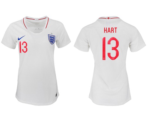 Women's England #13 Hart Home Soccer Country Jersey