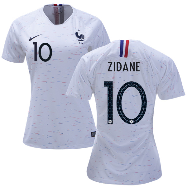 Women's France #10 Zidane Away Soccer Country Jersey Women's France #10 Zidane Away Soccer Country Jersey