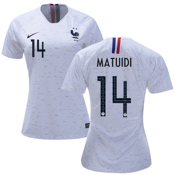 Women's France #14 Matuidi Away Soccer Country Jersey Women's France #14 Matuidi Away Soccer Country Jersey