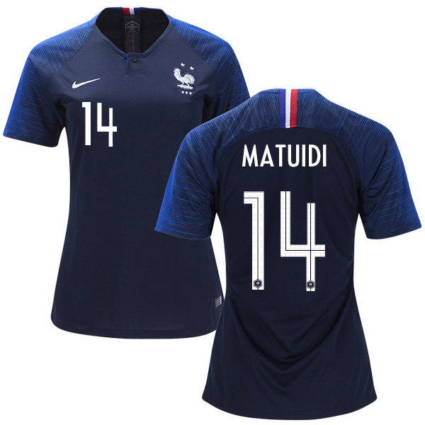Women's France #14 Matuidi Home Soccer Country Jersey Women's France #14 Matuidi Home Soccer Country Jersey