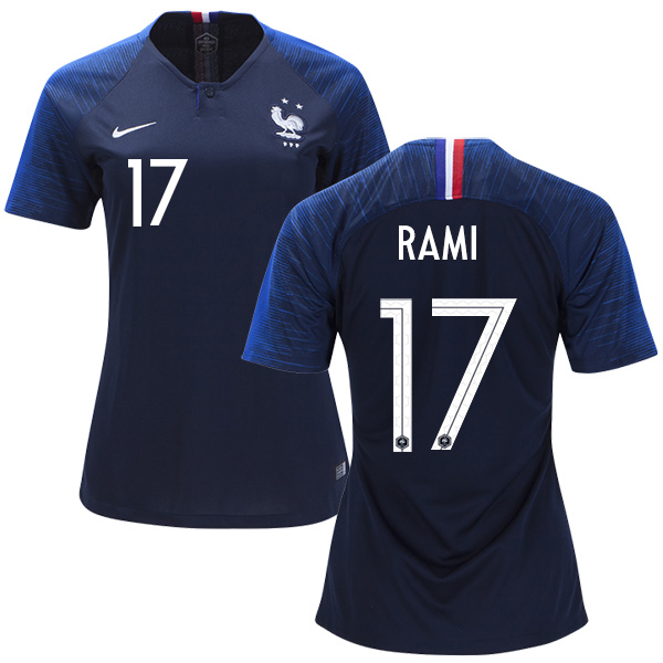 Women's France #17 Rami Home Soccer Country Jersey Women's France #17 Rami Home Soccer Country Jersey
