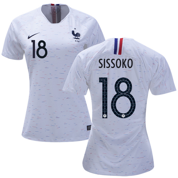Women's France #18 Sissoko Away Soccer Country Jersey Women's France #18 Sissoko Away Soccer Country Jersey
