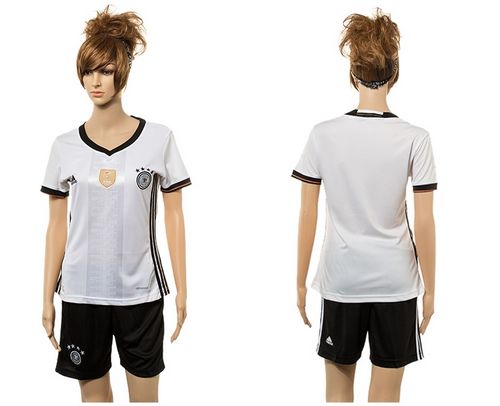 Women's Germany Blank White Home Soccer Country Jersey