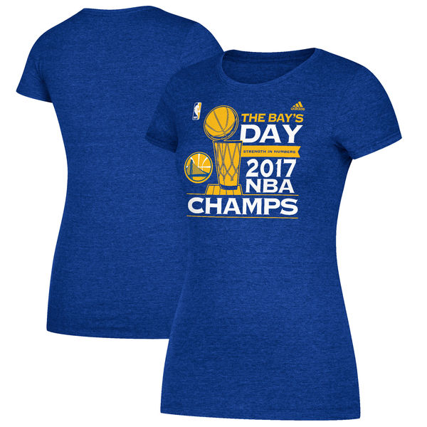 Women's Golden State Warriors adidas 2017 NBA Finals Champions Parade T-Shirt - Royal