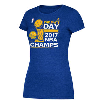 Women's Golden State Warriors adidas Royal 2017 NBA Finals Champions Parade T-Shirt