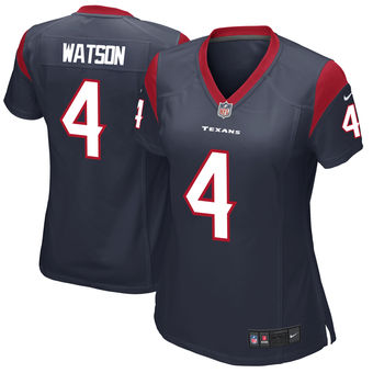 Women's Houston Texans Deshaun Watson Nike Navy 2017 Draft Pick Game Jersey