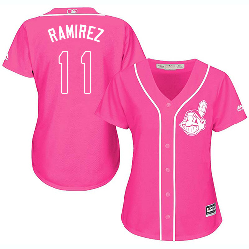 Women's Indians #11 Jose Ramirez Pink Fashion Women's Stitched Baseball Jersey Women's Indians #11 Jose Ramirez Pink Fashion Women's Stitched Baseball Jersey