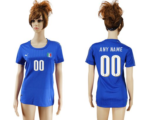 Women's Italy Personalized Home Soccer Country Jersey Women's Italy Personalized Home Soccer Country Jersey