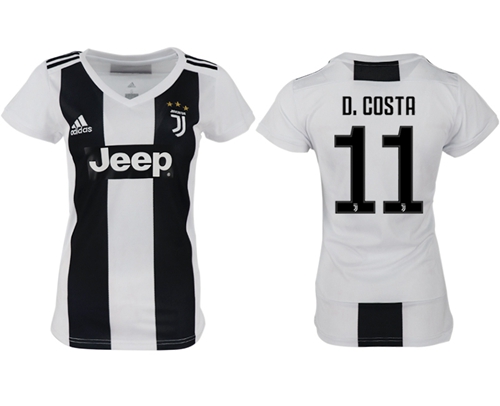 Women's Juventus #11 D.Costa Home Soccer Club Jersey Women's Juventus #11 D.Costa Home Soccer Club Jersey