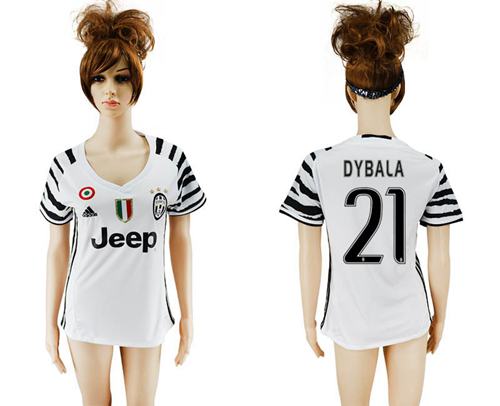 Women's Juventus #21 Dybala Sec Away Soccer Club Jersey Women's Juventus #21 Dybala Sec Away Soccer Club Jersey