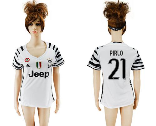 Women's Juventus #21 Pirlo Sec Away Soccer Club Jersey Women's Juventus #21 Pirlo Sec Away Soccer Club Jersey