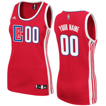 Women's LA Clippers adidas Red Custom Replica Road Jersey Women's LA Clippers adidas Red Custom Replica Road Jersey