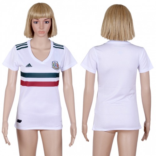 Women's Mexico Blank Away Soccer Country Jersey Women's Mexico Blank Away Soccer Country Jersey
