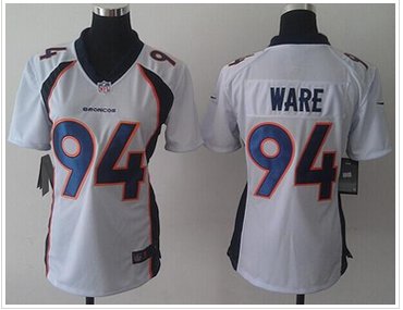 Women's NEW Broncos #94 DeMarcus Ware White Elite NFL Jersey