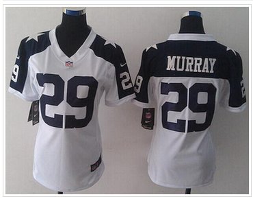 Women's NEW Cowboys #29 DeMarco Murray White Thanksgiving Throwback NFL Limited Jersey