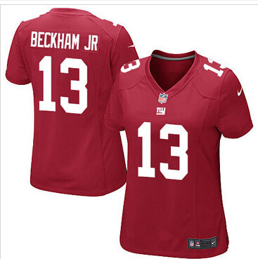 Women's NEW Giants #13 Odell Beckham Jr Alternate Red Elite NFL Jersey