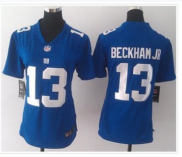 Women's NEW Giants #13 Odell Beckham Jr Royal Blue Team Color NFL Elite  Jersey