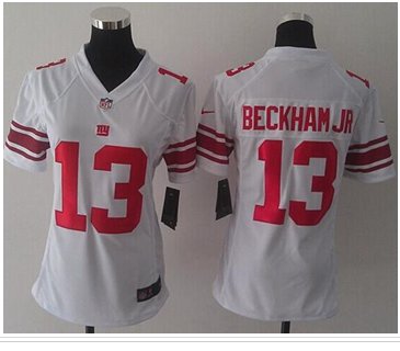 Women's NEW Giants #13 Odell Beckham Jr White NFL Elite Jersey Women's NEW Giants #13 Odell Beckham Jr White NFL Elite Jersey