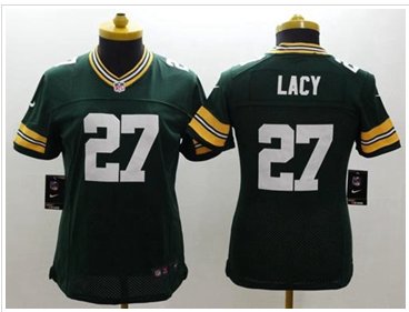 Women's NEW Packers #27 Eddie Lacy Green Team Color NFL Limited Jersey