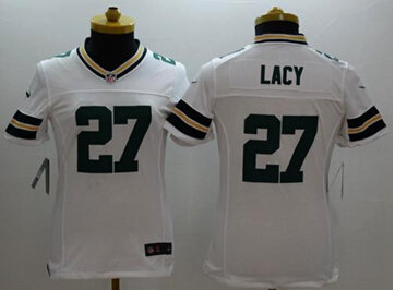 Women's NEW Packers #27 Eddie Lacy White NFL Limited Jersey