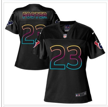 Women's NFL New Texans #23 Arian Foster Black NFL Limited Jersey