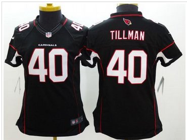 Women's New Cardinals #40 Pat Tillman Black Alternate NFL Limited Jersey