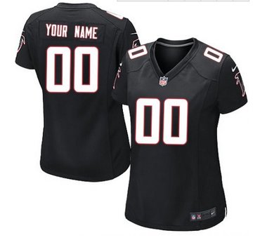 Women's Nike Atlanta Falcons Customized Limited Black Alternate NFL Jersey