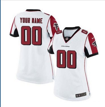 Women's Nike Atlanta Falcons Customized Limited White NFL Jersey