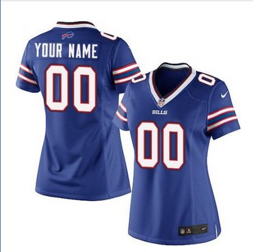 Women's Nike Buffalo Bills Customized Elite Royal Blue Team Color NFL Jersey