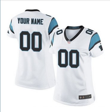 Women's Nike Carolina Panthers Customized Elite White NFL Jersey Women's Nike Carolina Panthers Customized Elite White NFL Jersey