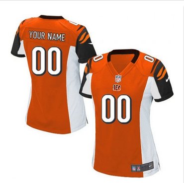 Women's Nike Cincinnati Bengals Customized Elite Orange Alternate NFL Jersey Women's Nike Cincinnati Bengals Customized Elite Orange Alternate NFL Jersey