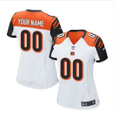 Women's Nike Cincinnati Bengals Customized Elite White NFL Jersey