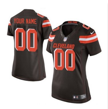 Women's Nike Cleveland Browns Customized Elite Brown Team Color NFL Jersey Women's Nike Cleveland Browns Customized Elite Brown Team Color NFL Jersey